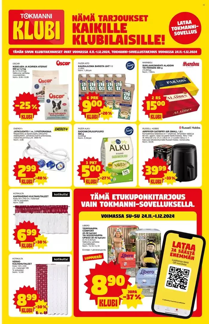Tarjoussanomat voimassa alkaen 25. marraskuuta - 9. joulukuuta 2024 - Tarjouslehti sivu 11