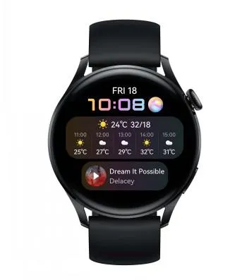 HUAWEI WATCH 3 LTE MUSTA / MUSTA SPORTTIRANNEKE