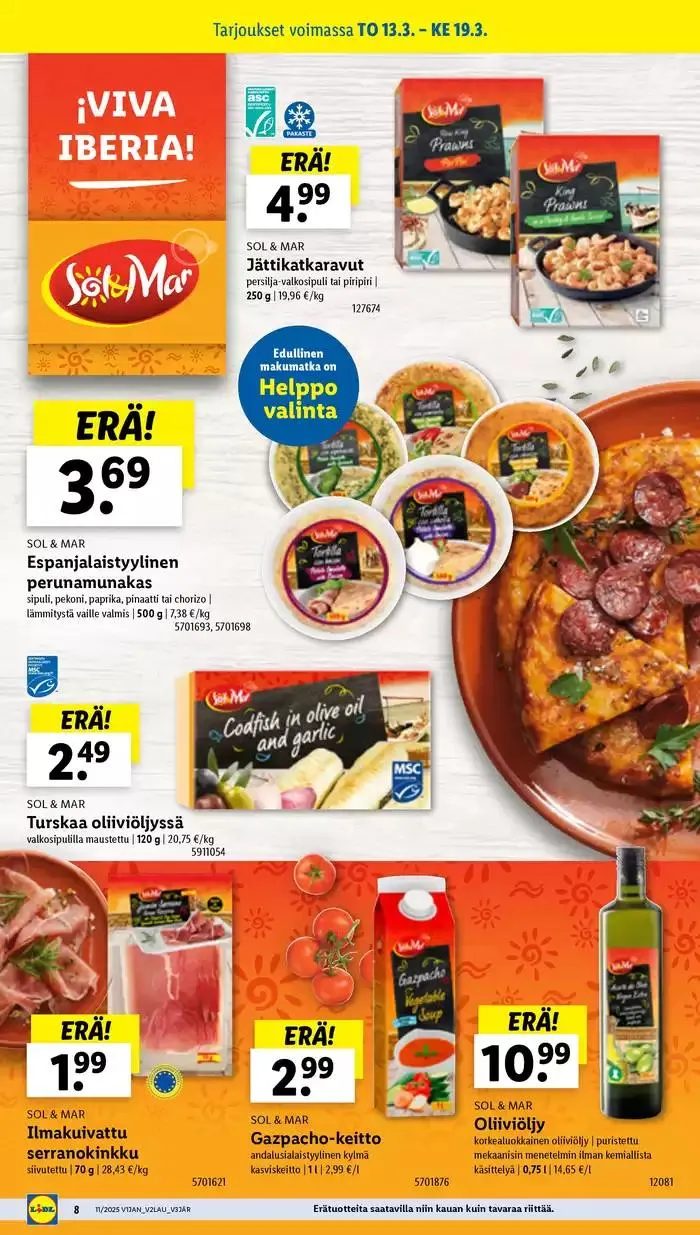 Lidl tarjoukset voimassa alkaen 10. maaliskuuta - 19. maaliskuuta 2025 - Tarjouslehti sivu 10