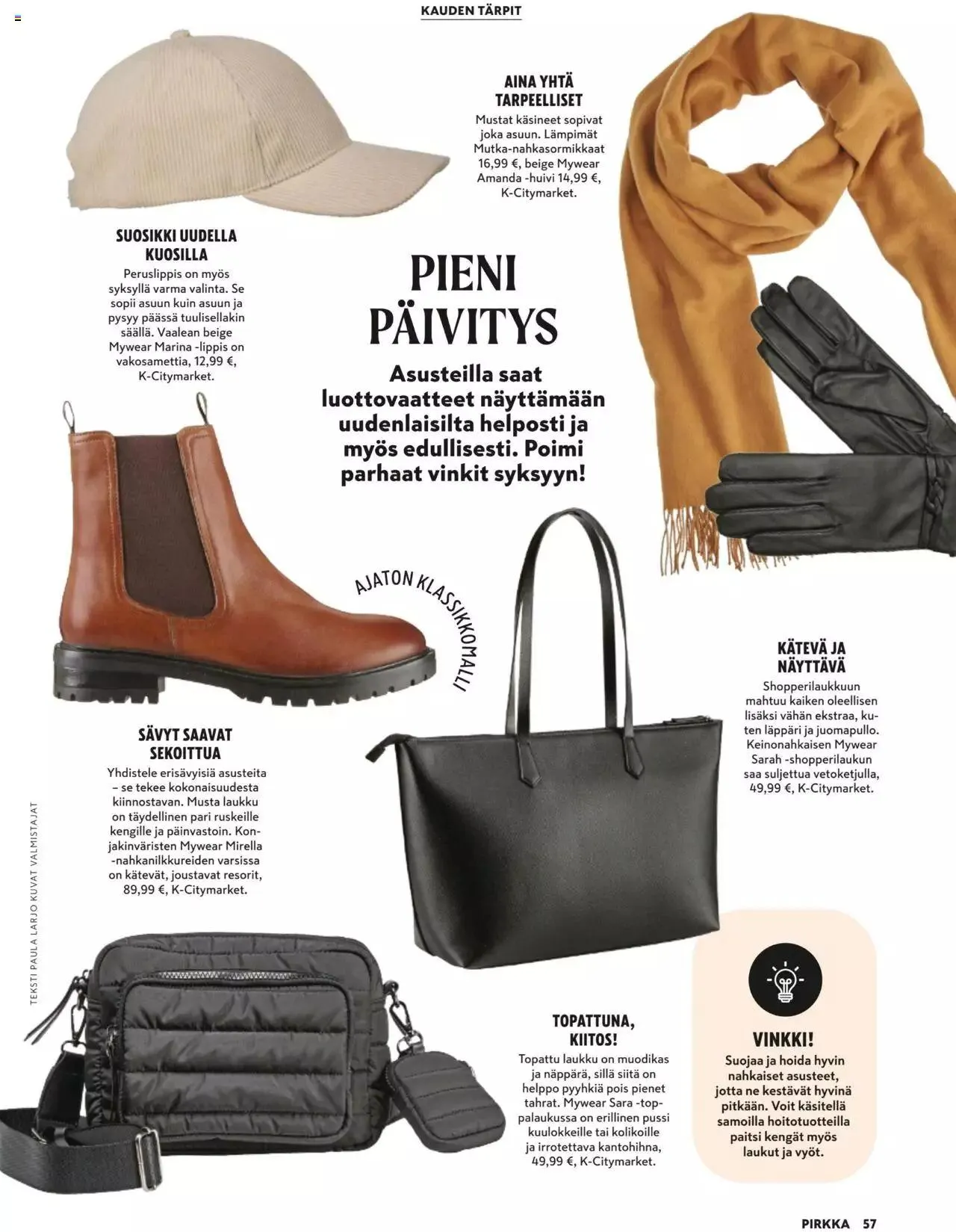 K-Market tarjoukset Pirkka 9/2023 voimassa alkaen 30. elokuuta - 3. lokakuuta 2023 - Tarjouslehti sivu 57