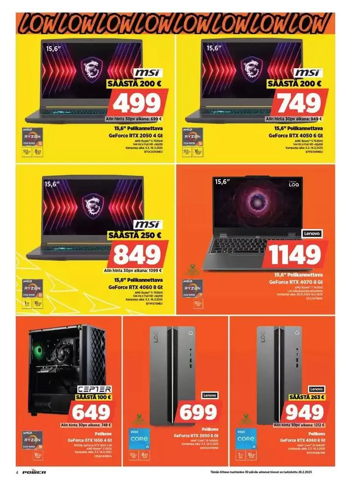 Power tarjoukset voimassa alkaen 30. joulukuuta - 16. maaliskuuta 2025 - Tarjouslehti sivu 4