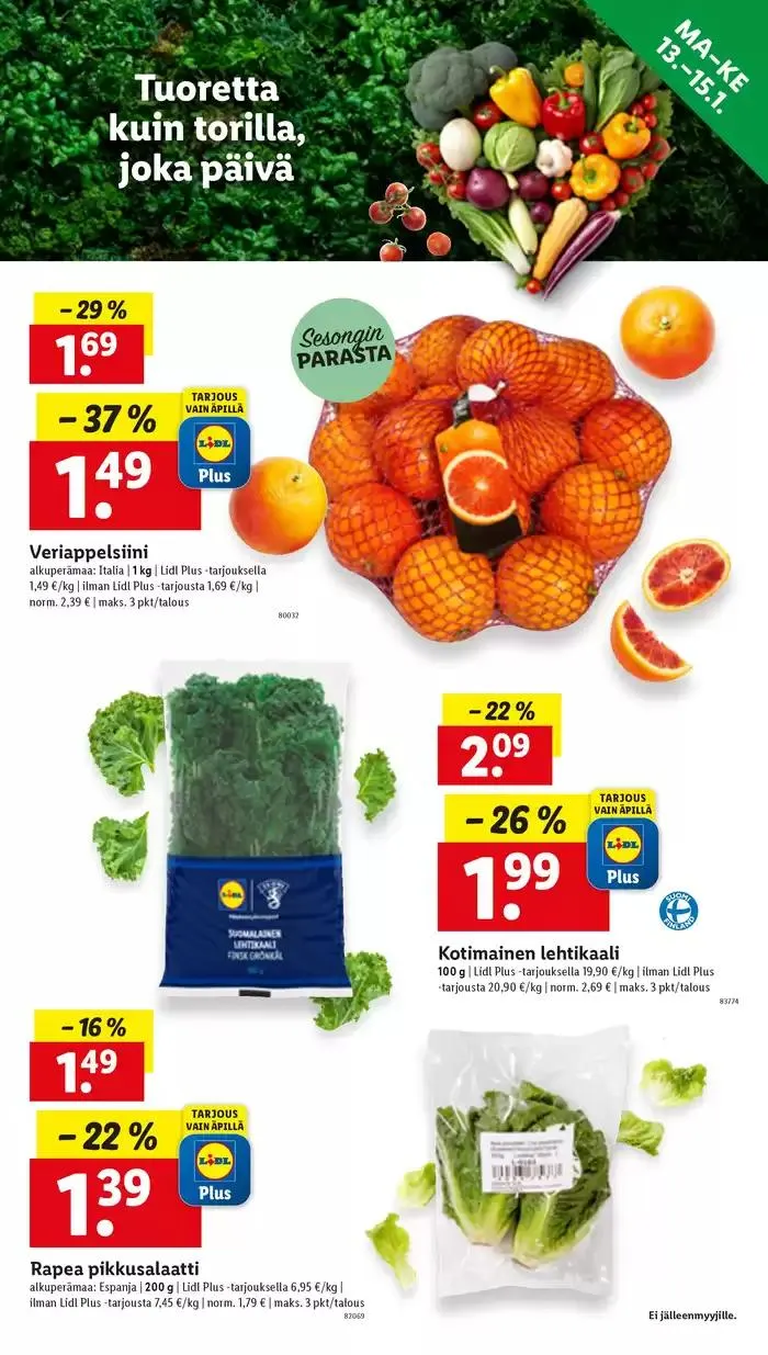 Ajankohtaiset diilit ja tarjoukset voimassa alkaen 6. tammikuuta - 15. tammikuuta 2025 - Tarjouslehti sivu 21