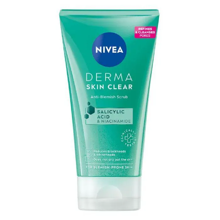 NIVEA 150ml Derma Skin Clear Anti-Blemish Scrub -kuorintavoide