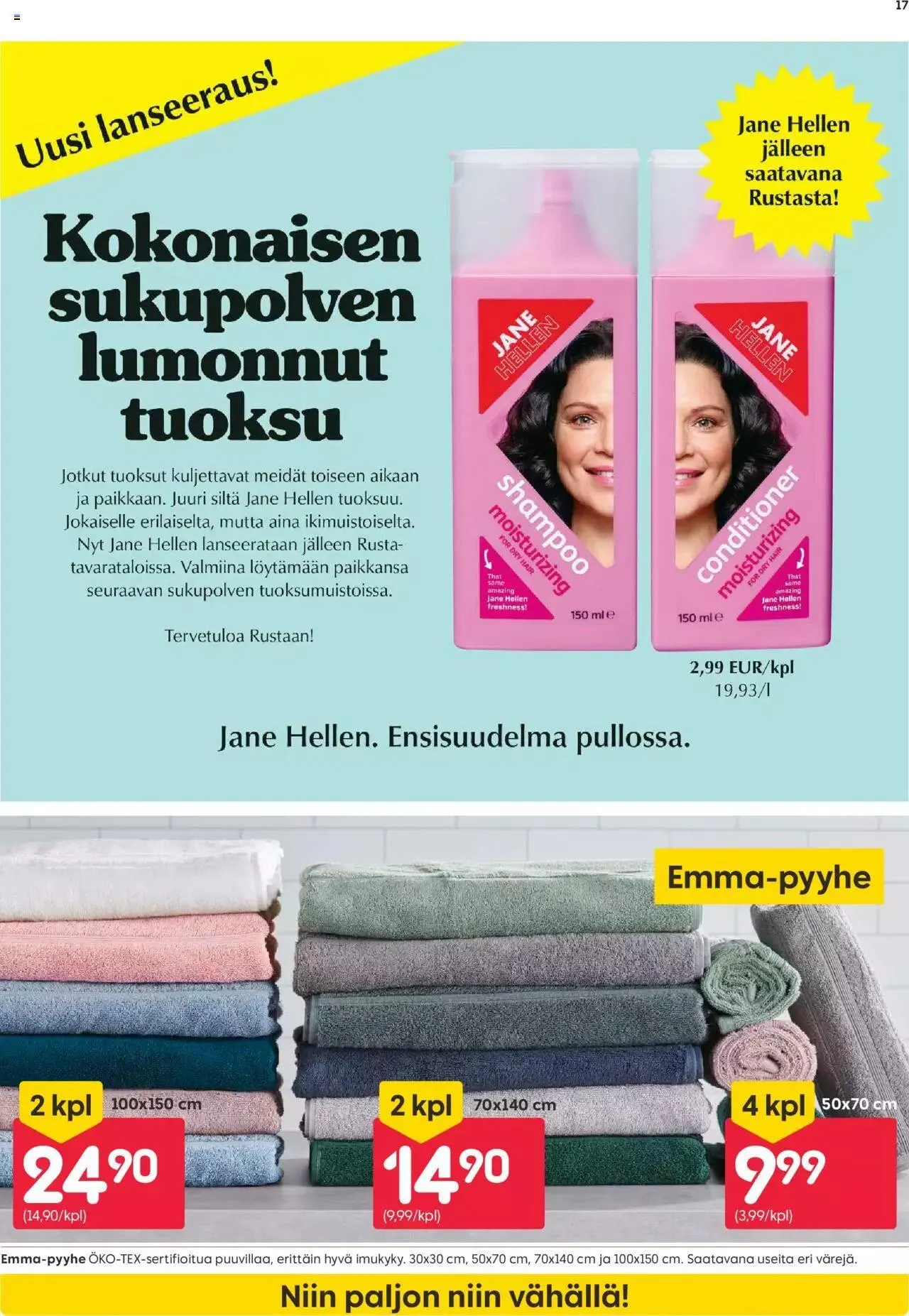 Rusta tarjoukset voimassa alkaen 27. toukokuuta - 2. kesäkuuta 2024 - Tarjouslehti sivu 17