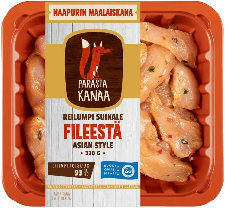Naapurin Maalaiskanan reilumpi suikale fileestä, Asian style 320g