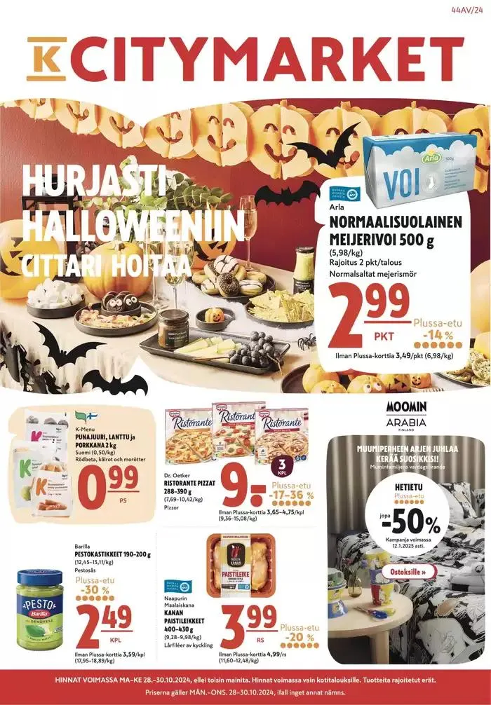 K-citymarket tarjoukset voimassa alkaen 29. lokakuuta - 12. marraskuuta 2024 - Tarjouslehti sivu 1
