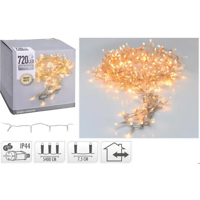 LED 720 PERUSVALOSARJA LÄMMIN VALKOINEN, VAALEA JOHTO, SISÄ- JA