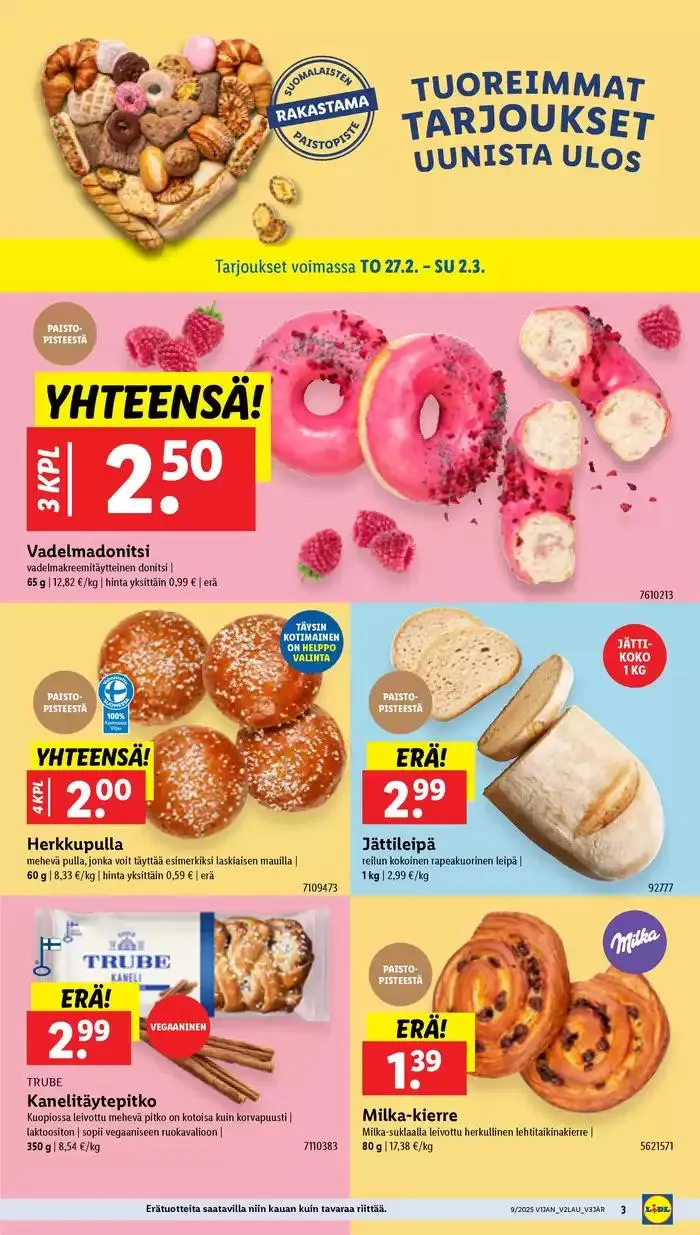 Mahtavia alennuksia valituista tuotteista voimassa alkaen 24. helmikuuta - 5. maaliskuuta 2025 - Tarjouslehti sivu 3