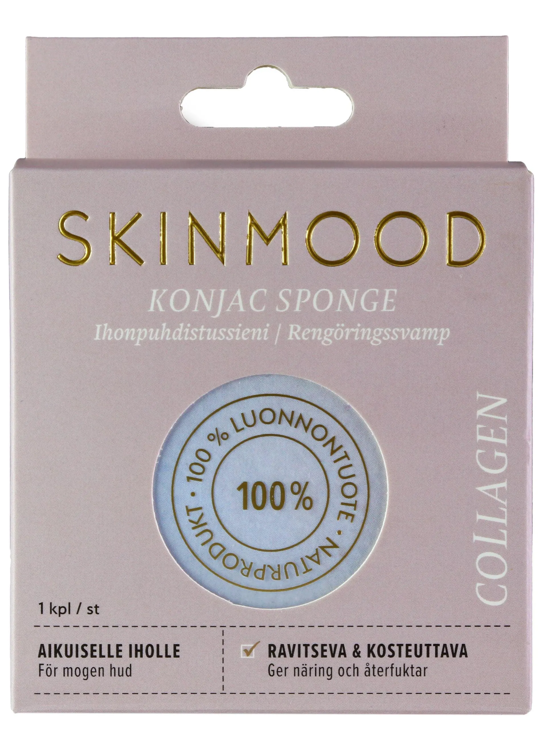 Ihonhoidon ihmesieni, aikuiselle iholle (Konjac Sponge-kasvosieni)