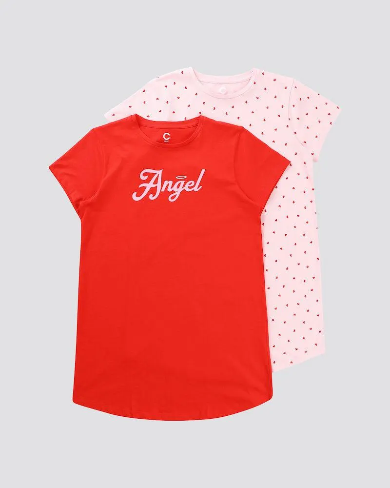 2-pack yöpaidat puuvillaa