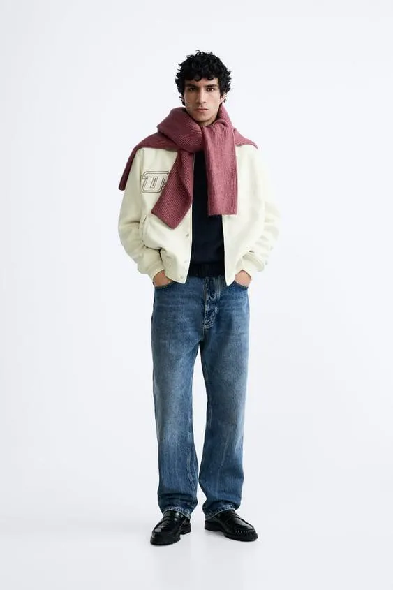 FAUX SUEDE JACKET WITH PATCHES