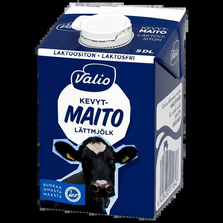 Valio kevytmaito 0,5 l laktoositon UHT