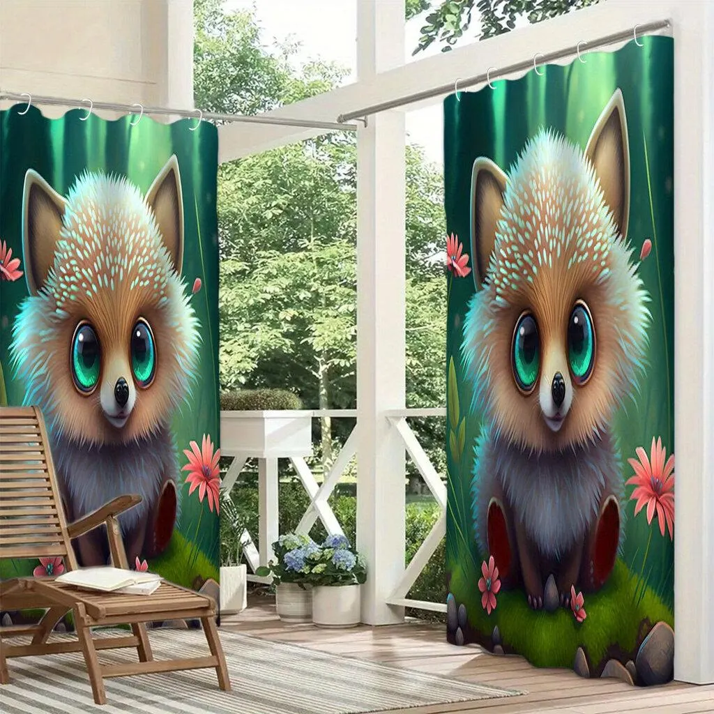 Polyesteri Kylpyhuoneen Ovi Söpö Orava Näyttö Pickify, 180*213cm/71*84col.【1vnt】