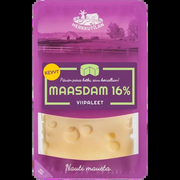 Herkkutilan Maasdamviipale 16% kevyt 200g