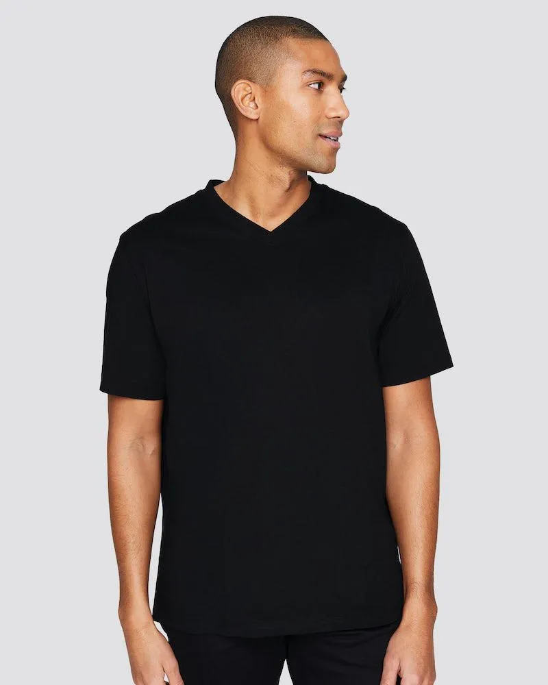 Puuvilla-t-paita v-pääntiellä