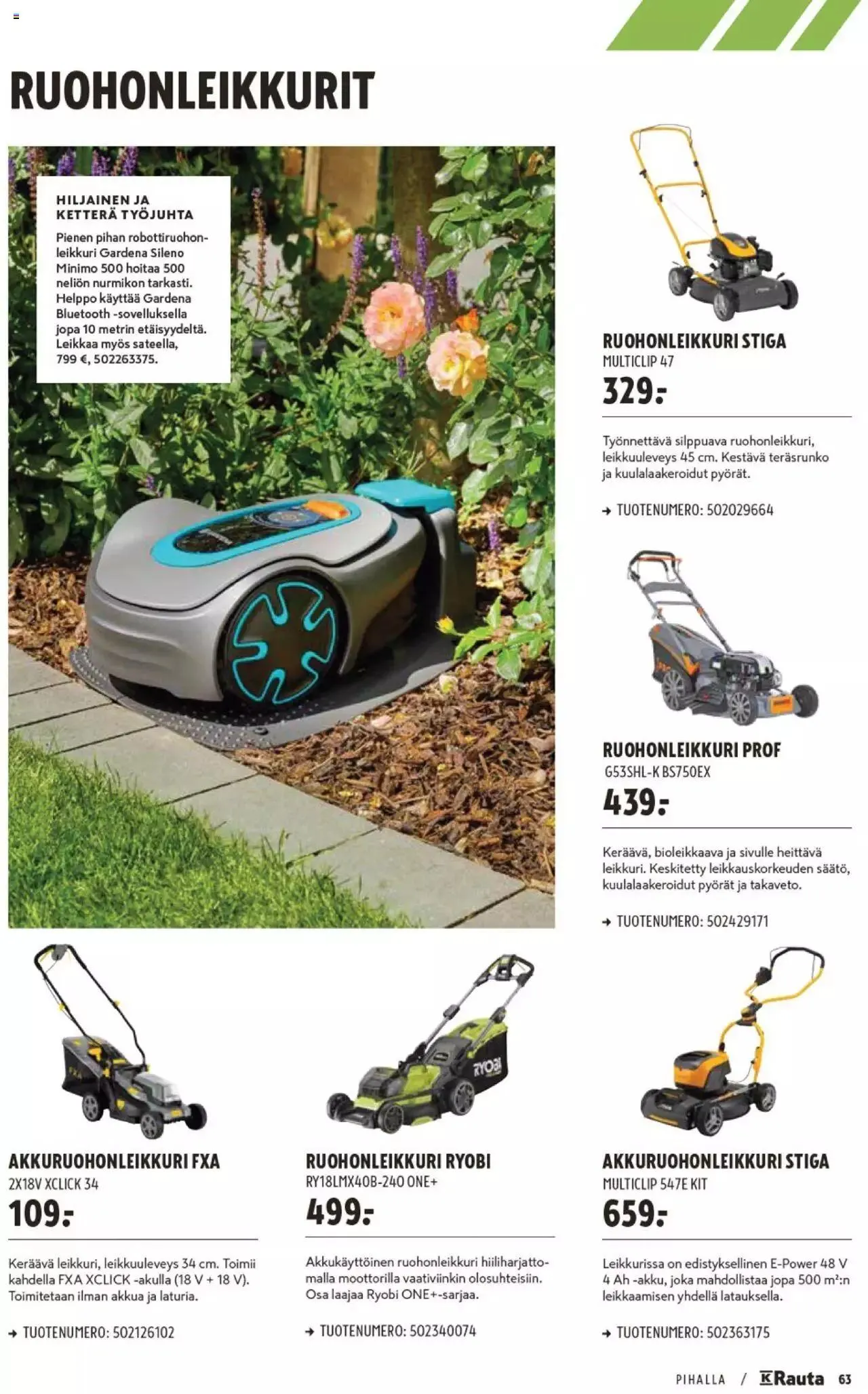 K-Rauta - Pihalla 2023 voimassa alkaen 27. maaliskuuta - 31. joulukuuta 2023 - Tarjouslehti sivu 63