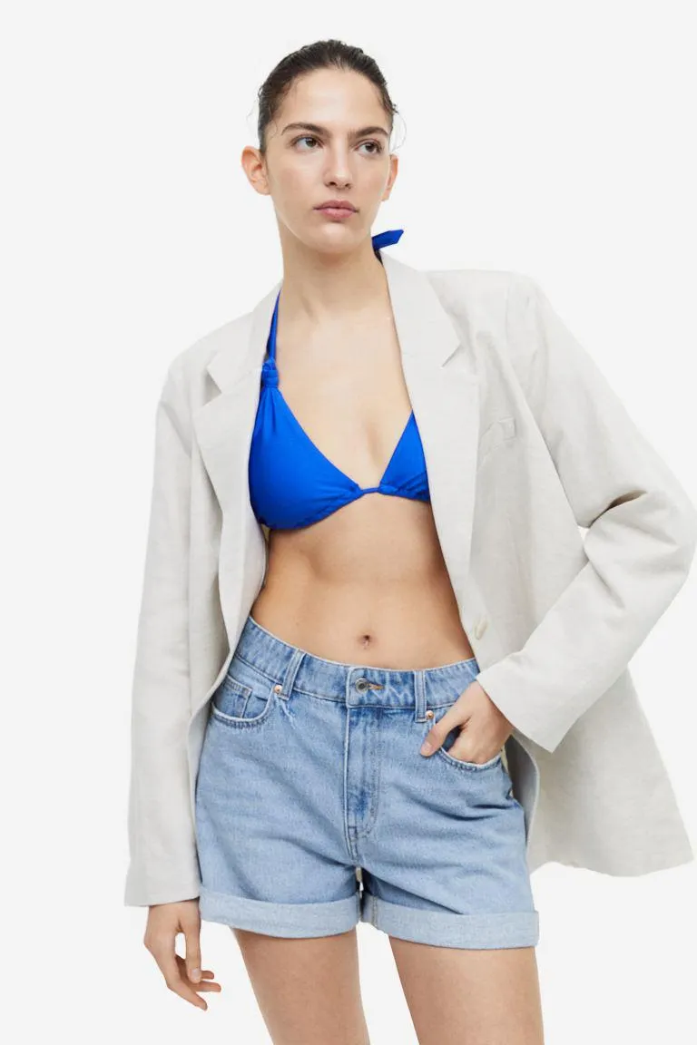 Farkkushortsit Mom High