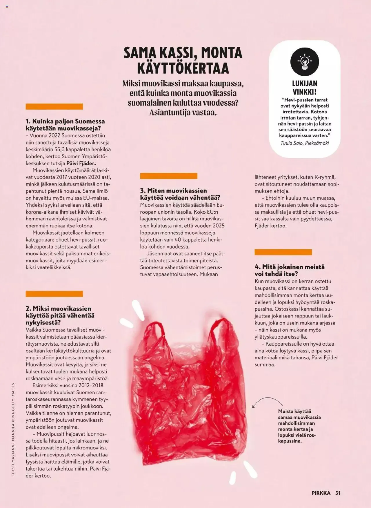 K-Market - Pirkka voimassa alkaen 27. maaliskuuta - 23. huhtikuuta 2024 - Tarjouslehti sivu 31