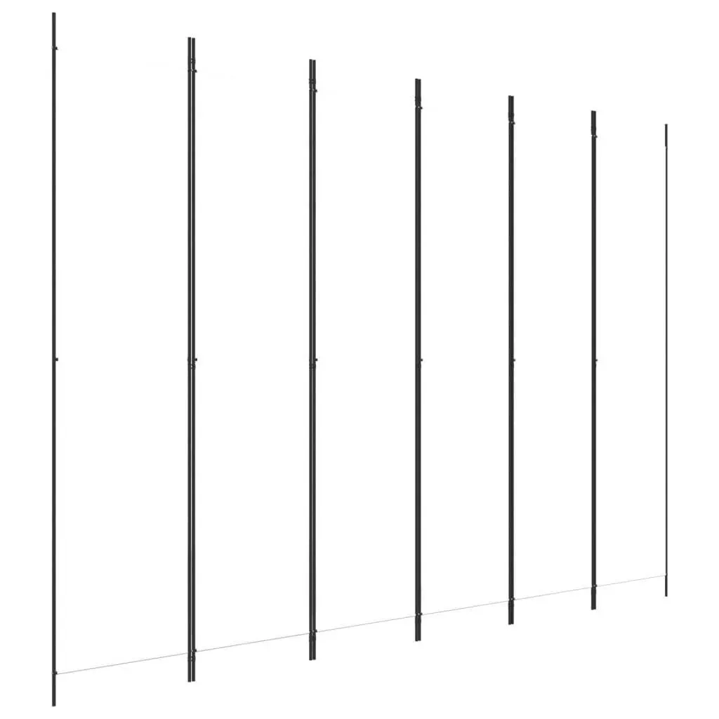 vidaXL 6-paneelinen Tilanjakaja valkoinen 300x220 cm kangas