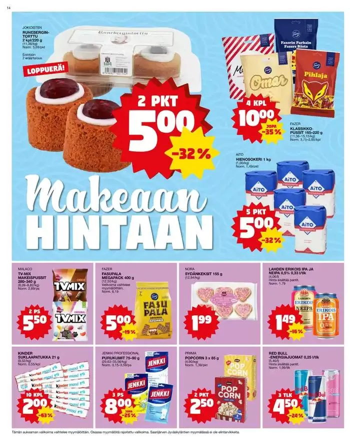 Tarjoussanomat voimassa alkaen 3. helmikuuta - 17. helmikuuta 2025 - Tarjouslehti sivu 14