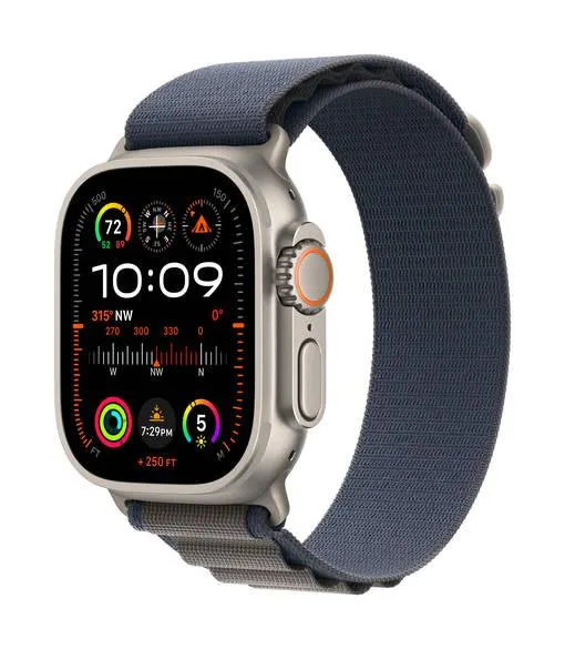 APPLE WATCH ULTRA 2 (GPS + CELLULAR) 49MM TITANIUM CASE BLUE ALPINE LOOP - SMALL