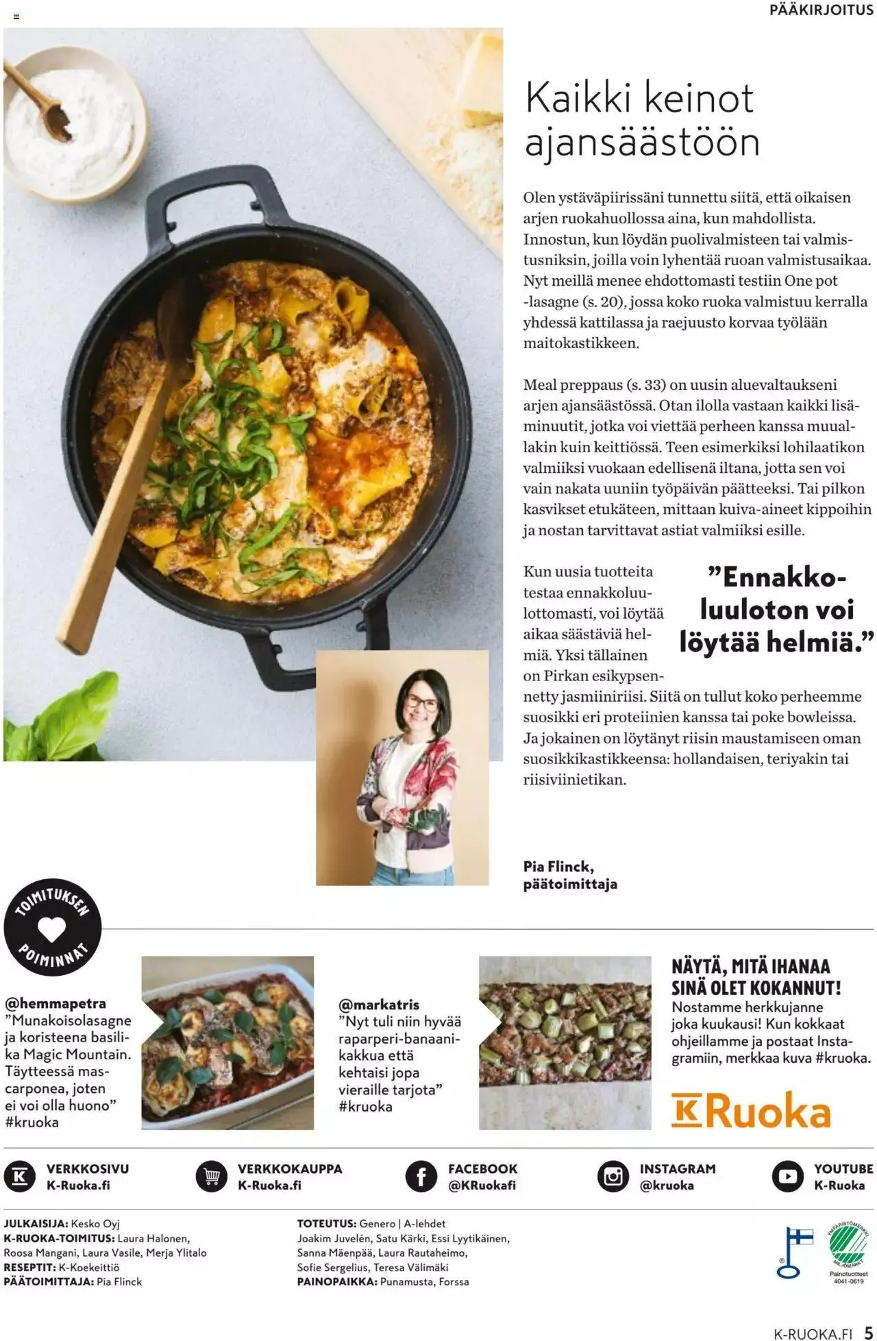 K-Market tarjoukset K-Ruoka 9/2023 voimassa alkaen 30. elokuuta - 3. lokakuuta 2023 - Tarjouslehti sivu 5