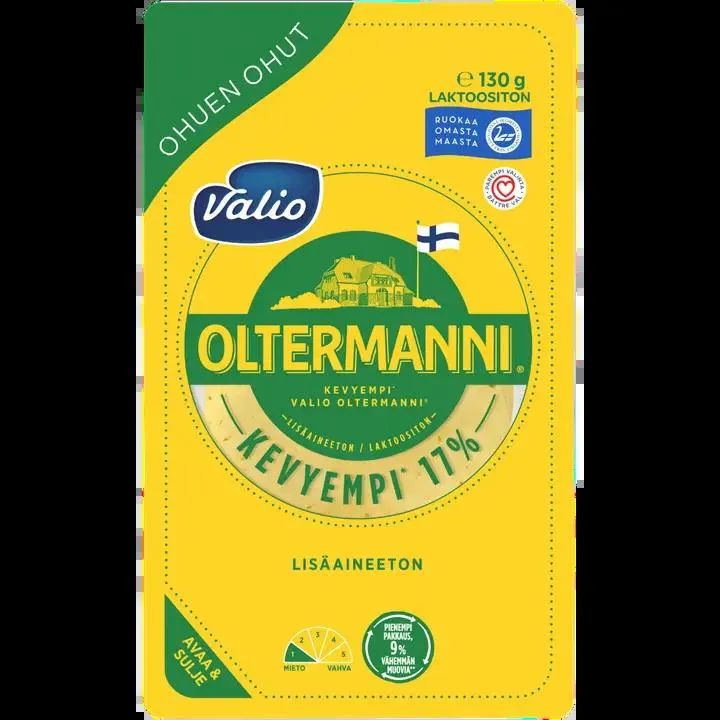 Valio Oltermanni® 17 % ohuen ohut e130 g viipale