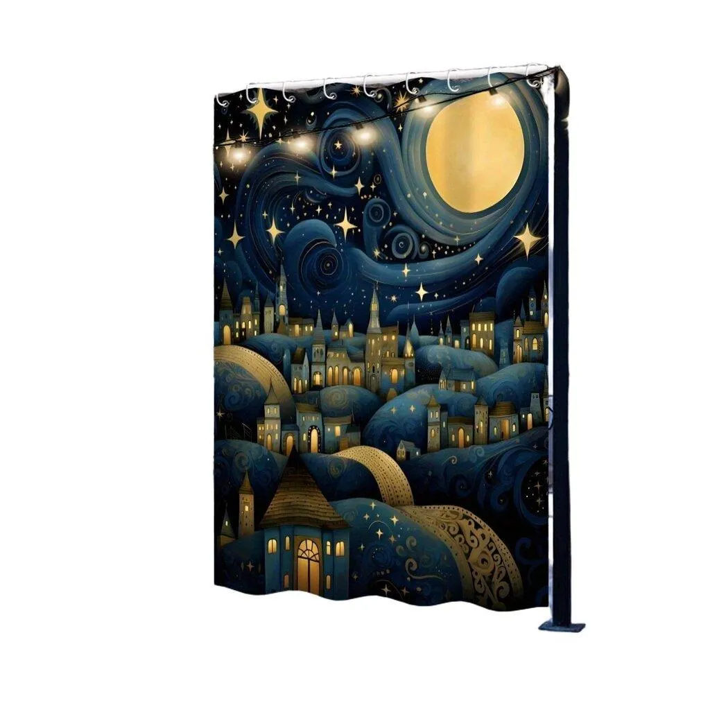 Tähtitaivas Kuvio Vedenpitävä Polyesteri Verhosarja Pickify, 1PC-180X213cm/71*84in