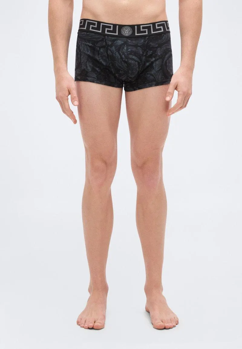 SHORT TRUNK BAROCCO ALL OVER NEW LOGO - Bokserit - black/grey