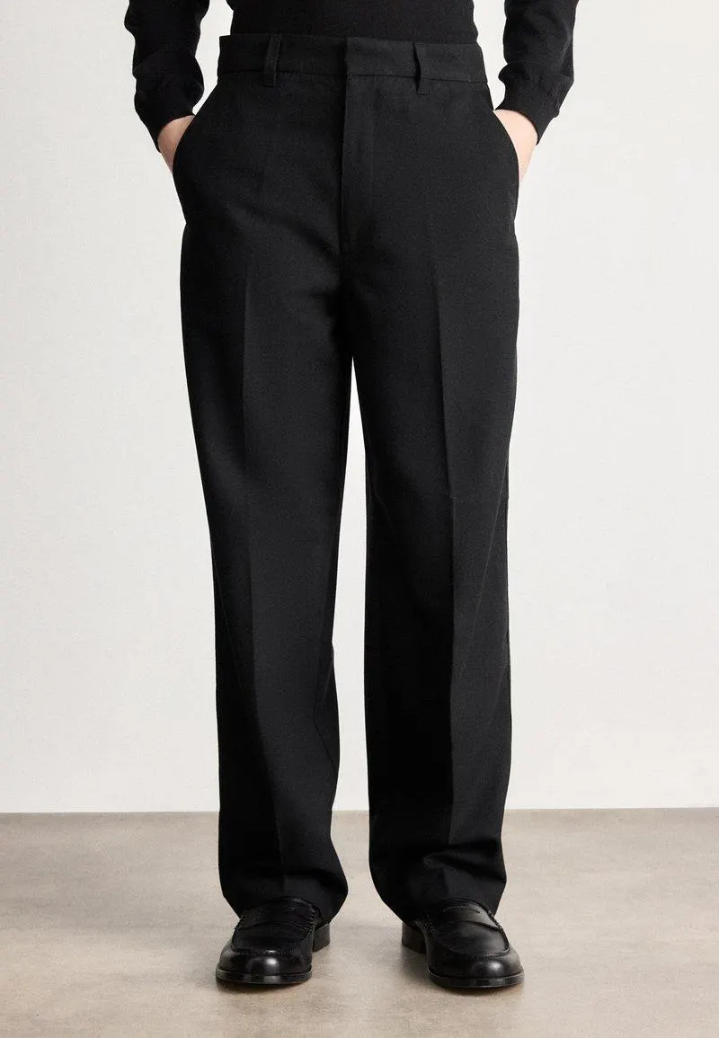 FANCY HENRY PANTS - Housut - black