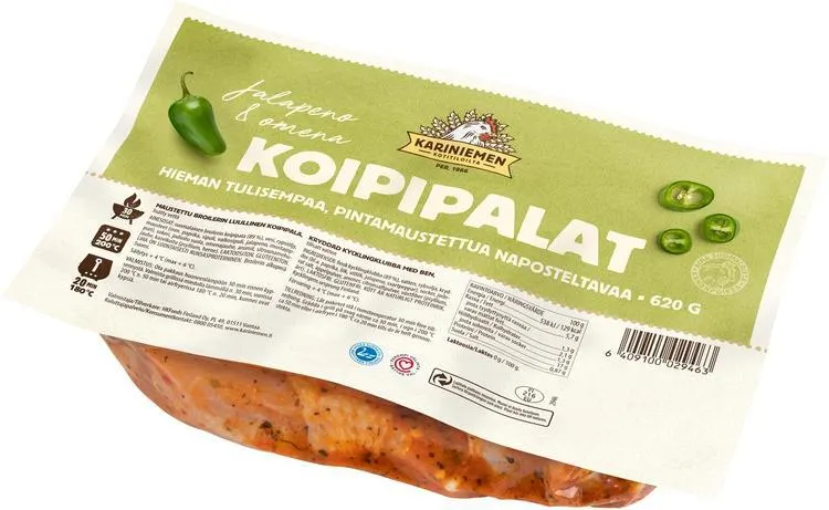 Kariniemen Kananpojan koipipala jalapeno-omena 620 g