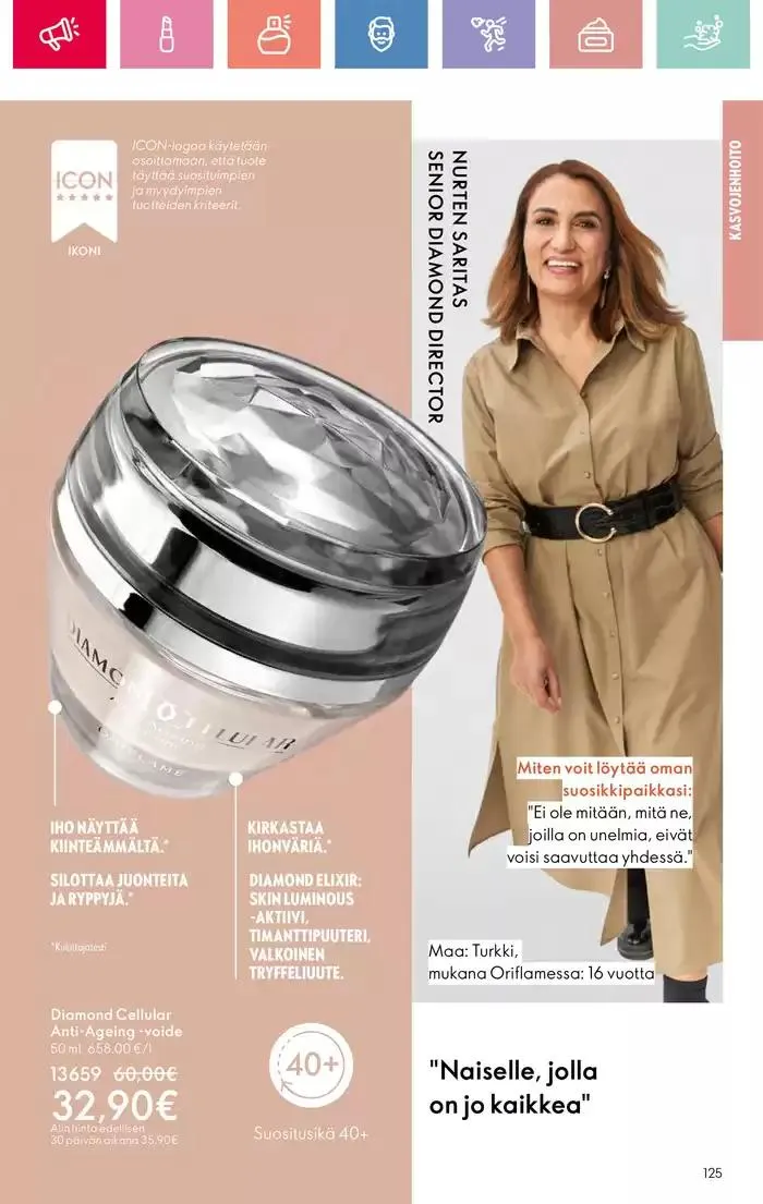 Oriflame tarjoukset voimassa alkaen 9. maaliskuuta - 29. maaliskuuta 2025 - Tarjouslehti sivu 125