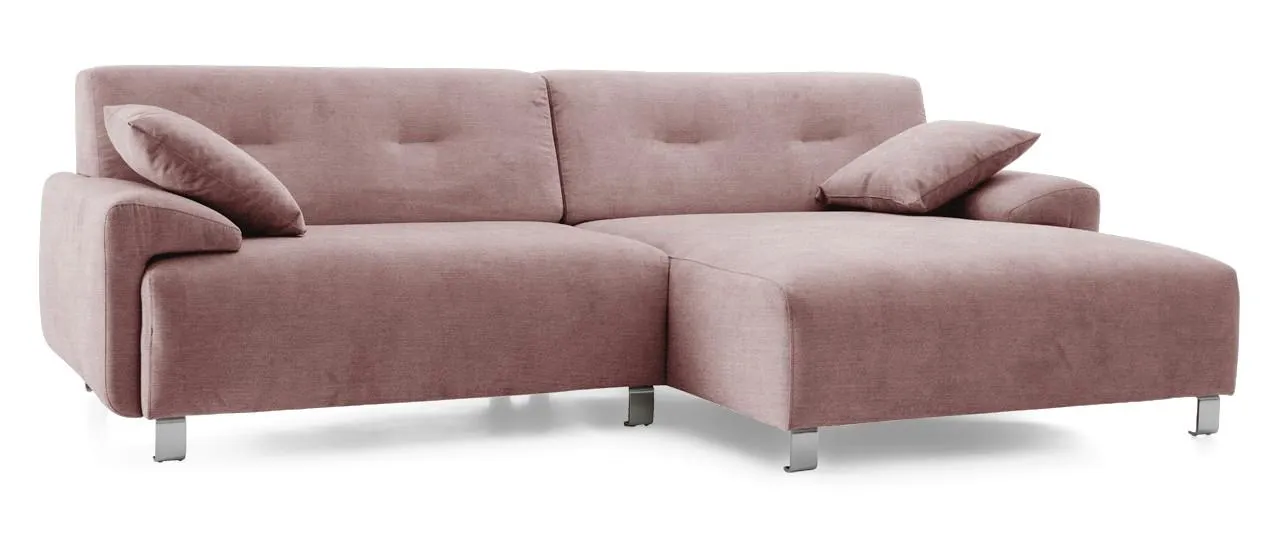 JADE-divaanisohva Orinoco-kangas, Roosa, jalat metalli