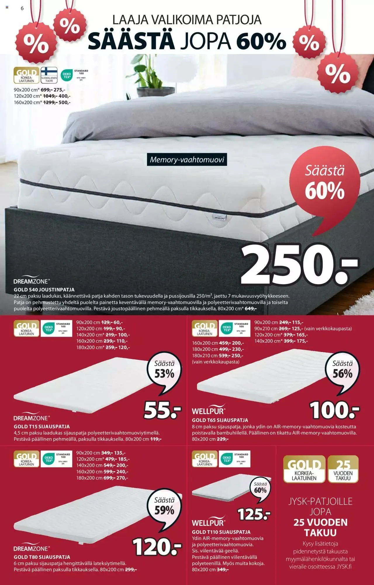 JYSK tarjoukset voimassa alkaen 1. heinäkuuta - 31. joulukuuta 2024 - Tarjouslehti sivu 6