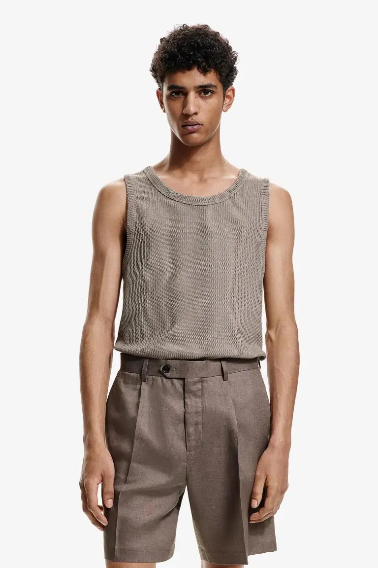 Huolitellut pellavaiset shortsit Relaxed Fit