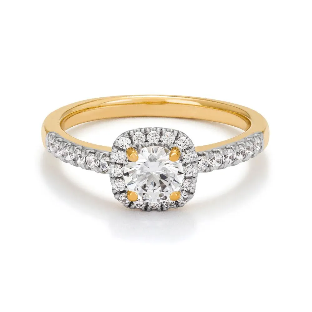 Fenia Sirius laboratoriotimantti- sormus 0,74ct keltakulta