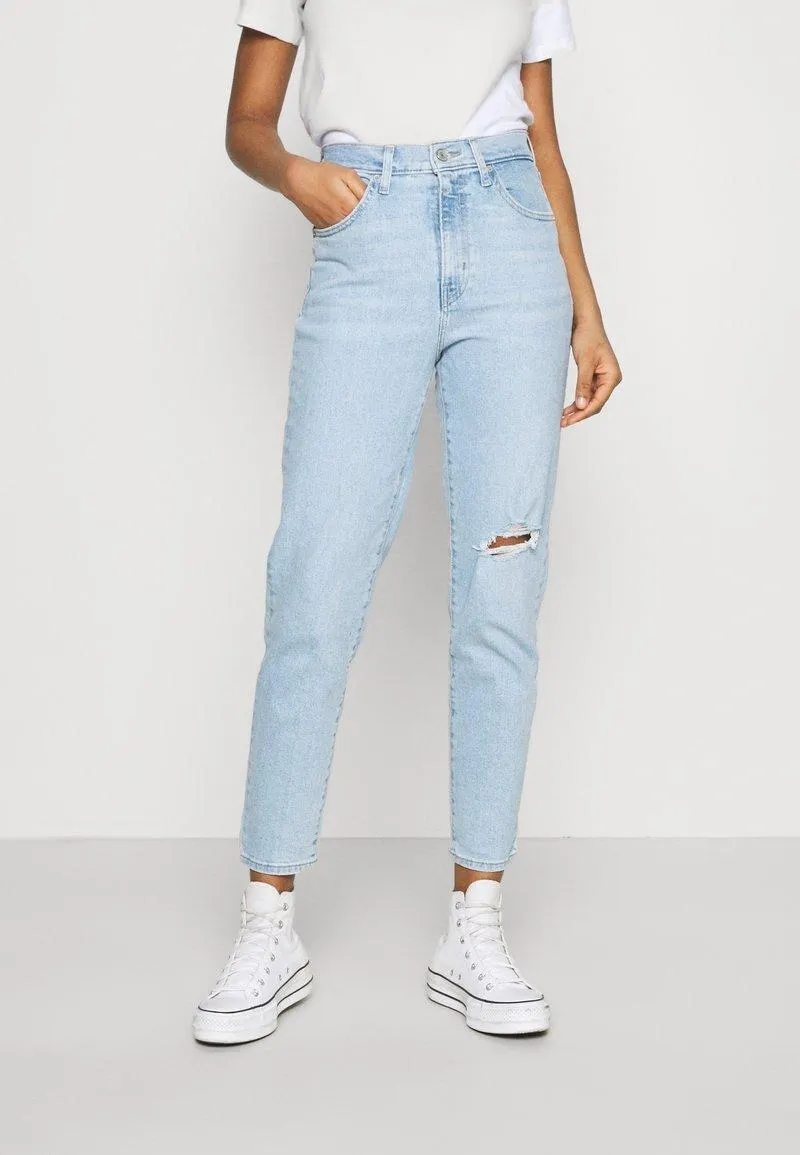 Mom-farkut - blue denim