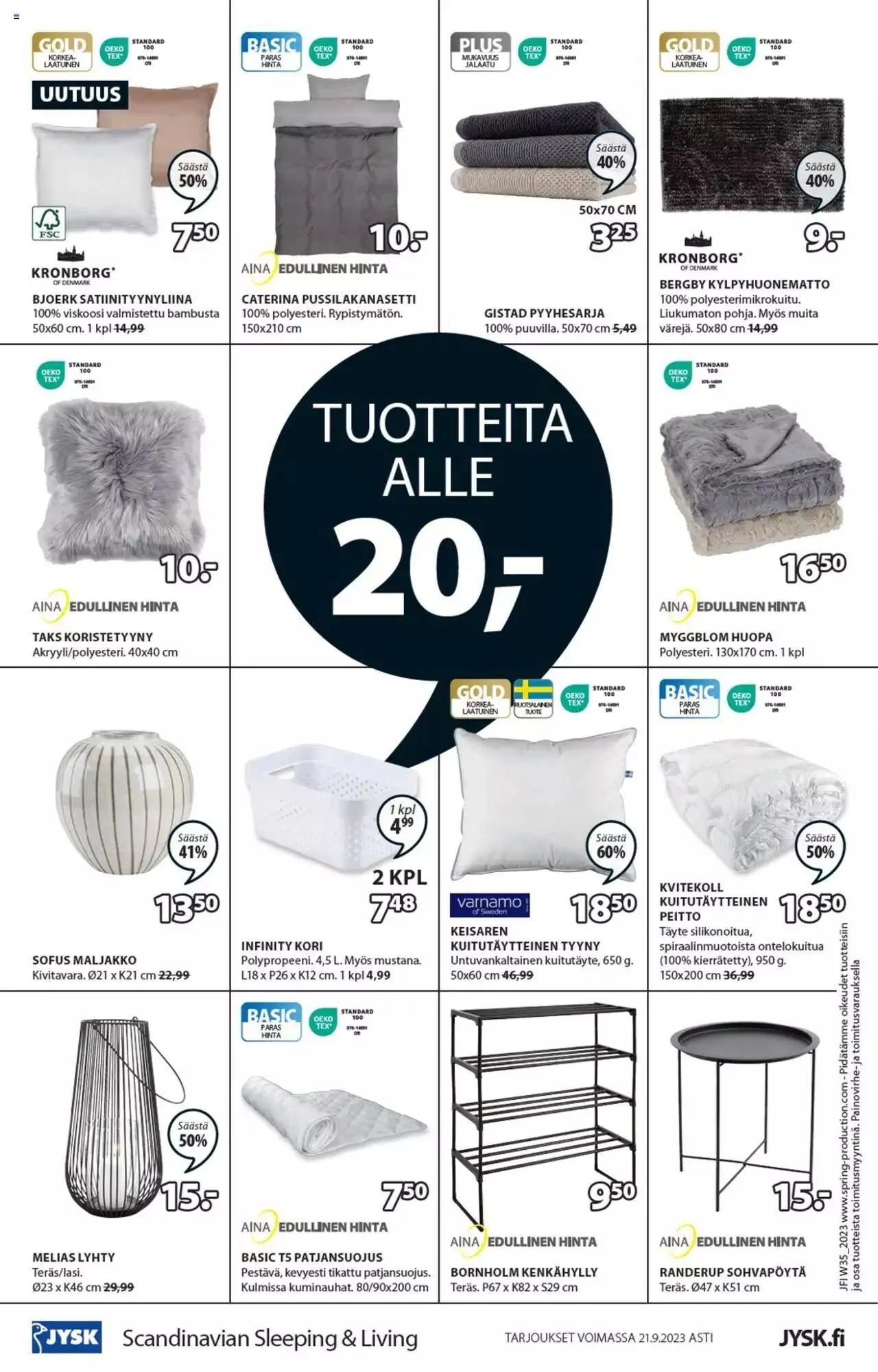 JYSK - Viikon tarjoukset voimassa alkaen 28. elokuuta - 31. joulukuuta 2023 - Tarjouslehti sivu 33