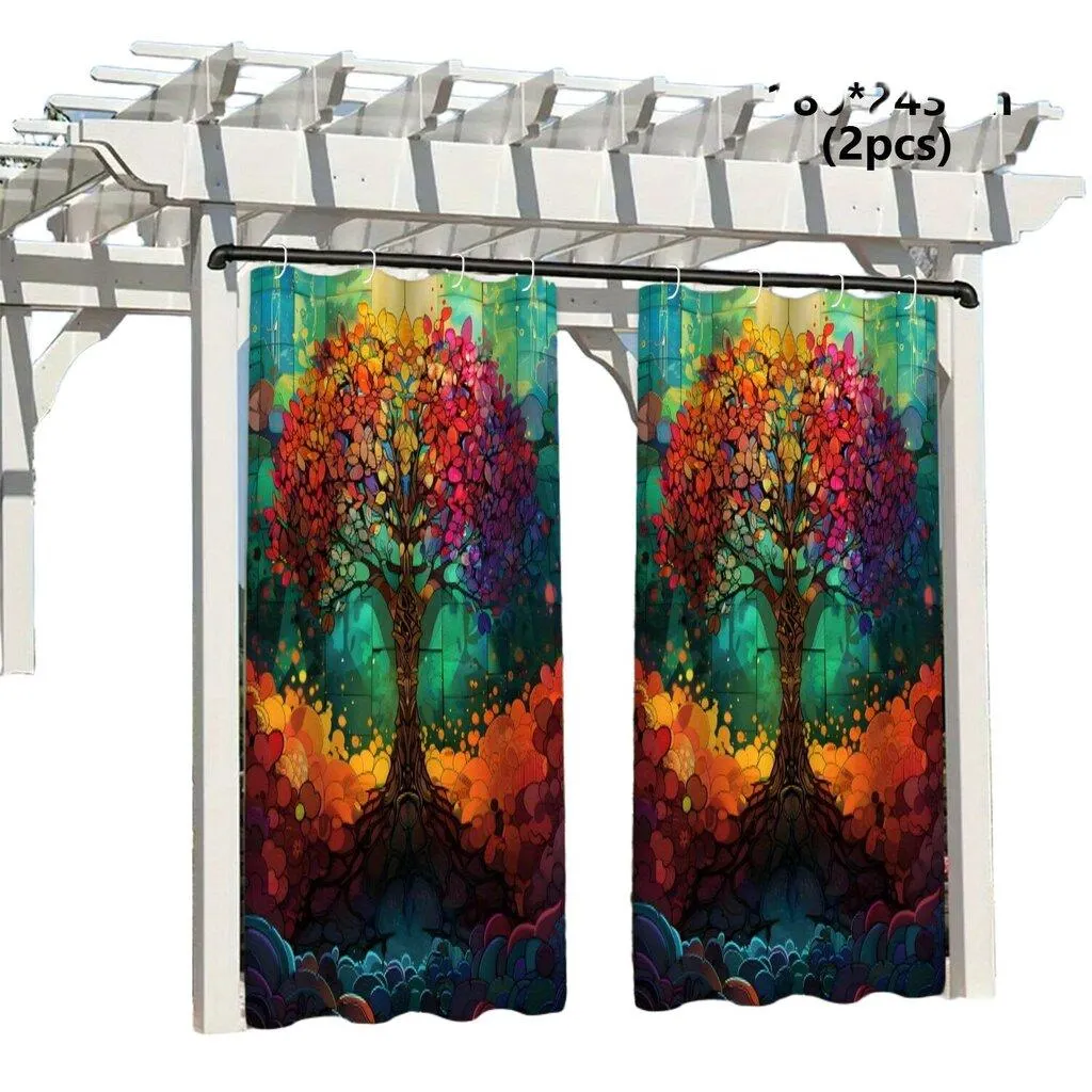 Ulkosuoja Verho, Vedenkestävä Polyesteri Pickify, 180*243cm/71*96col.【2 vnt.】