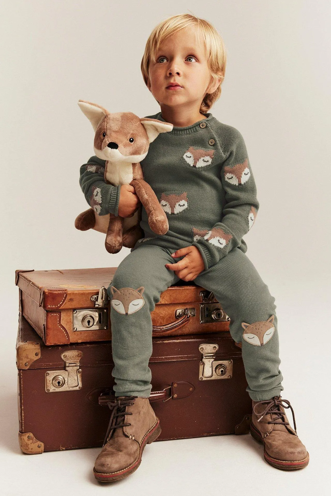 Vohvelipintaiset kettukuvioiset legginsit