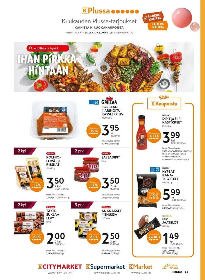 Pirkka 5/2024 voimassa alkaen 24. huhtikuuta - 31. toukokuuta 2024 - Tarjouslehti sivu 89