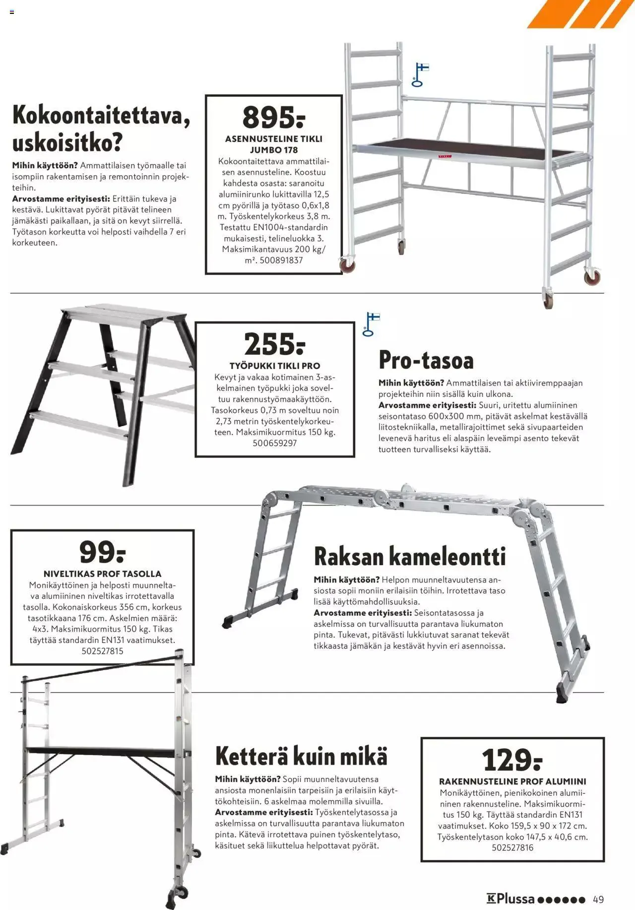 K-Rauta tarjoukset - Pakissa voimassa alkaen 1. elokuuta - 30. syyskuuta 2023 - Tarjouslehti sivu 49