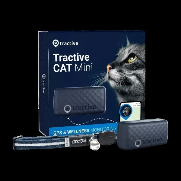 Tractive Cat Mini kissan GPS-paikannin, tummansininen