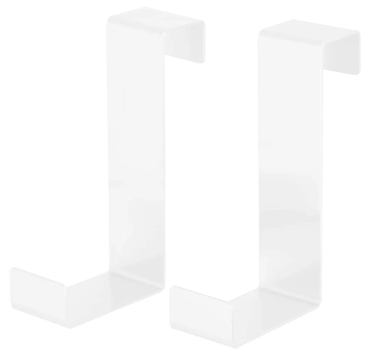 Ovikoukku metallia, valkoinen, käännettävä, 2 kpl