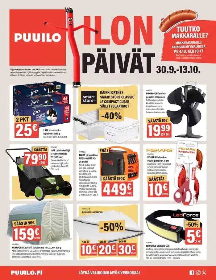 ILON PÄIVÄT voimassa alkaen 30. syyskuuta - 14. lokakuuta 2024 - Tarjouslehti sivu 1