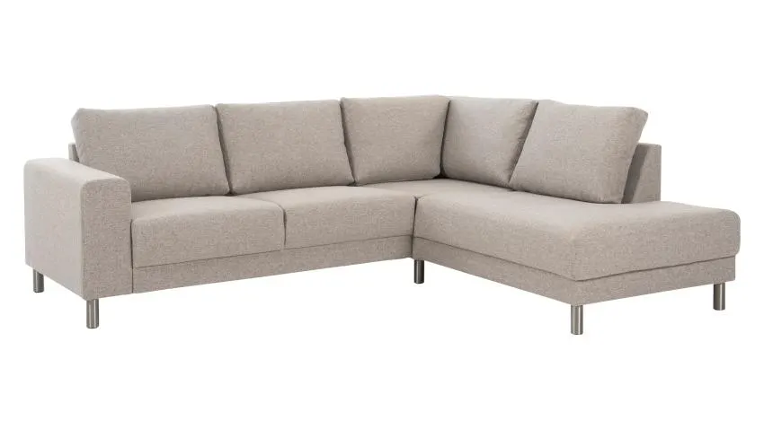 GAMMA-kulmasohva, Hygge-kangas (vaaleanruskea, kätisyys: oikea)