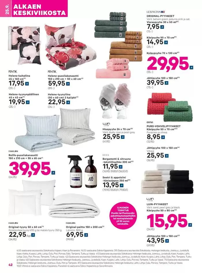 Sokos 3plus1-kuvasto syksy 2024 voimassa alkaen 25. syyskuuta - 9. lokakuuta 2024 - Tarjouslehti sivu 42