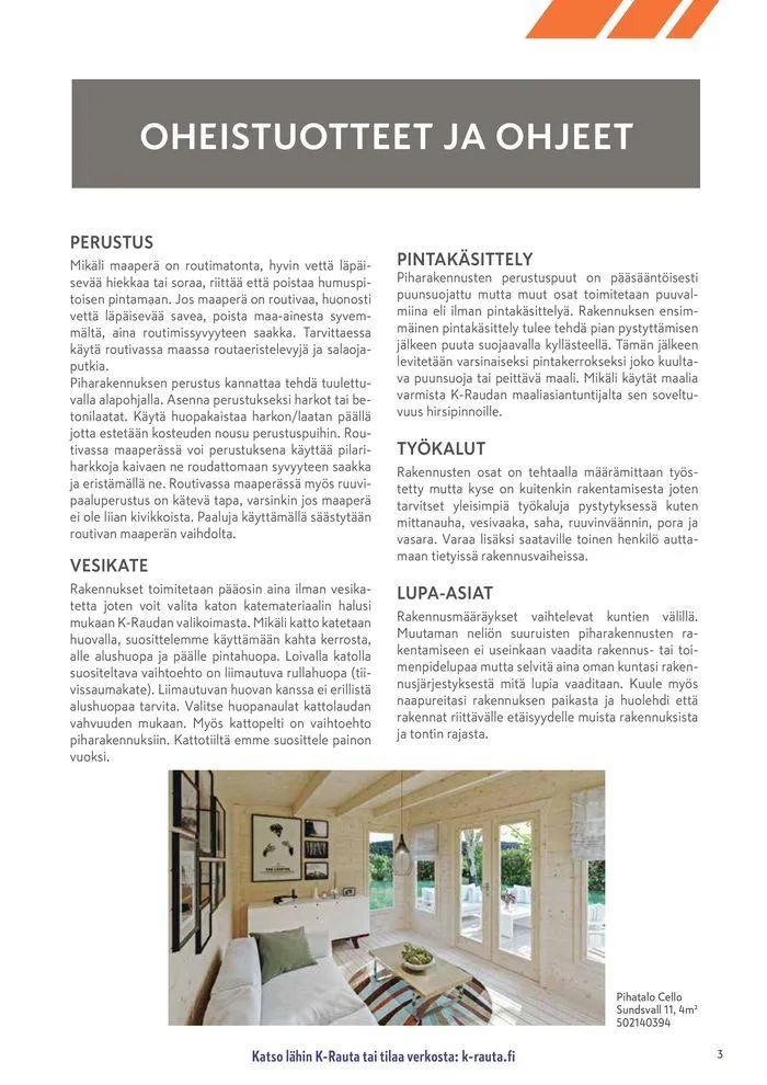 Piharakennusesite 2024 voimassa alkaen 11. huhtikuuta - 31. joulukuuta 2024 - Tarjouslehti sivu 3