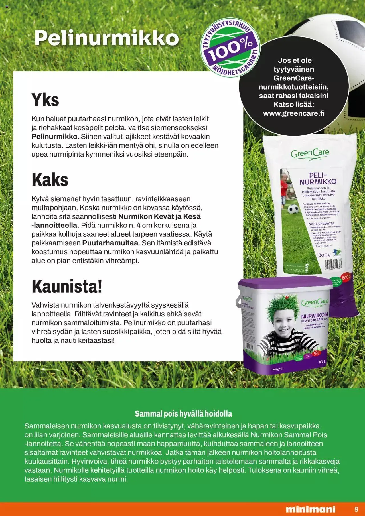 Minimani puutarha-kuvasto voimassa alkaen 24. huhtikuuta - 31. joulukuuta 2024 - Tarjouslehti sivu 9