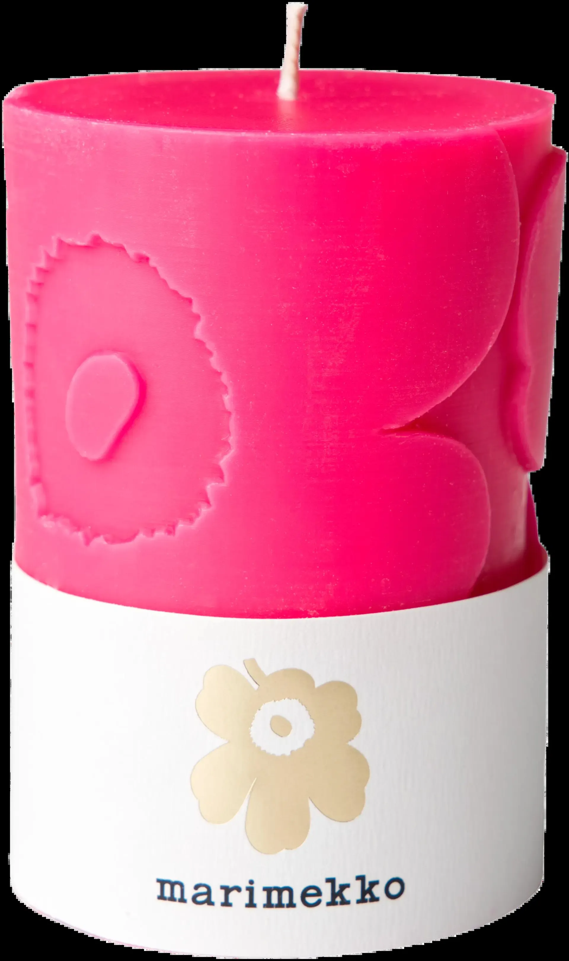 Marimekko Unikko pinkki pöytäkynttilä 1kpl/6,5x10cm